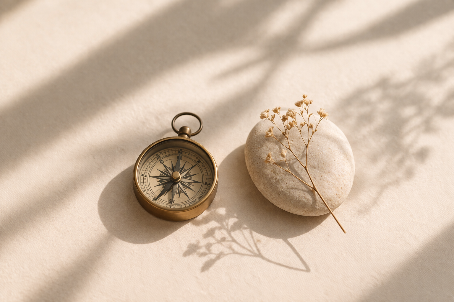 Cuaderno abierto sobre mesa cálida, representando el trabajo consciente entre coaching y terapia