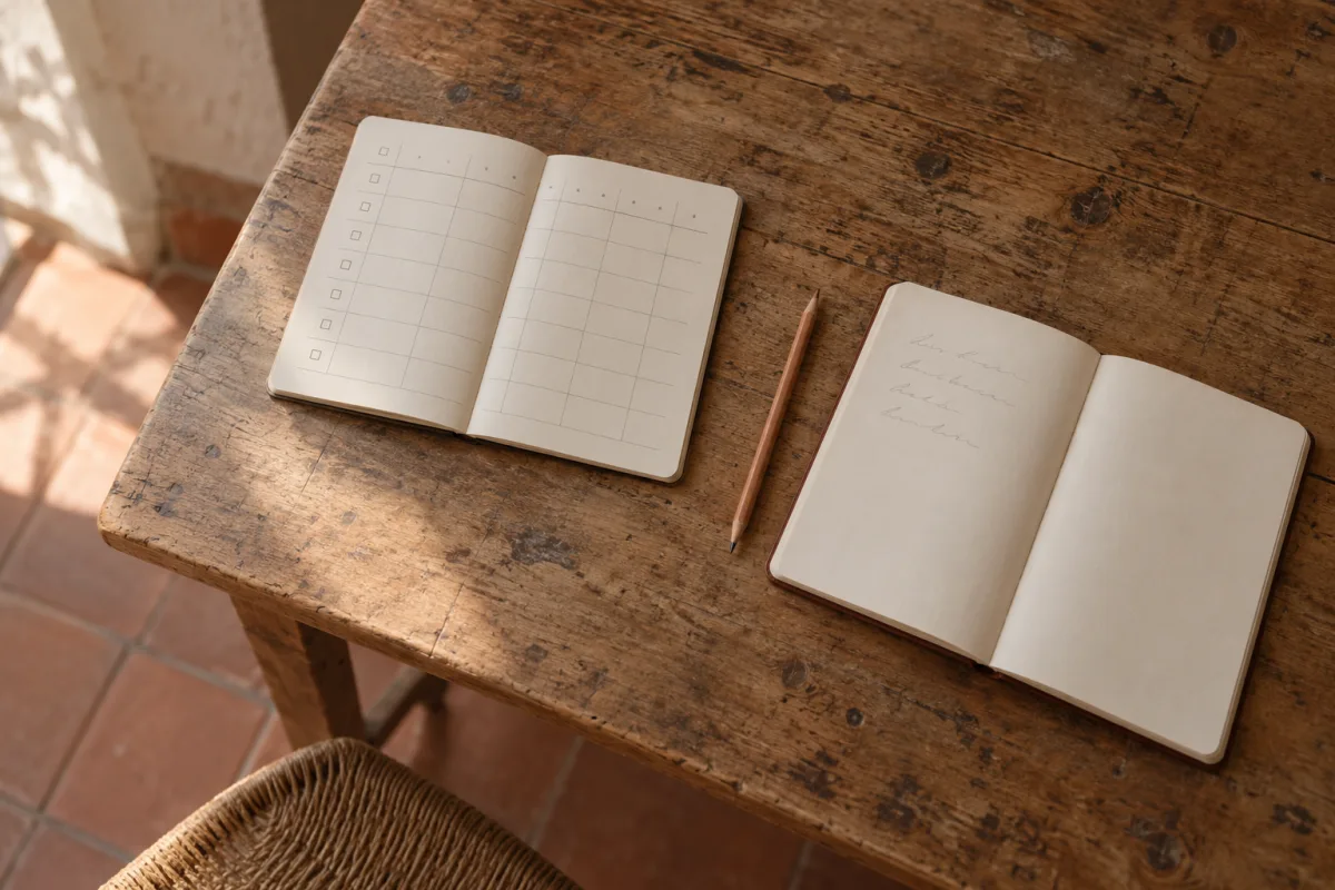 Dos cuadernos con formas distintas de trabajar